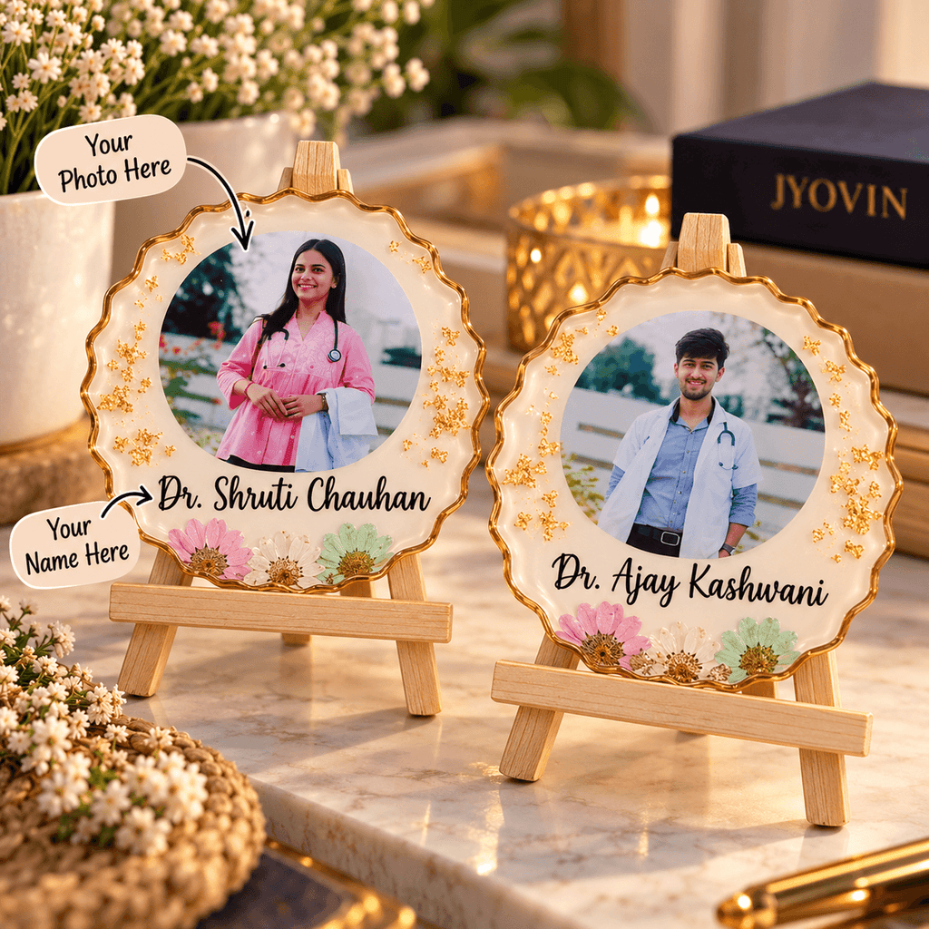 Personalized Resin Photo Frame with Name | Custom Tabletop Memory Frame