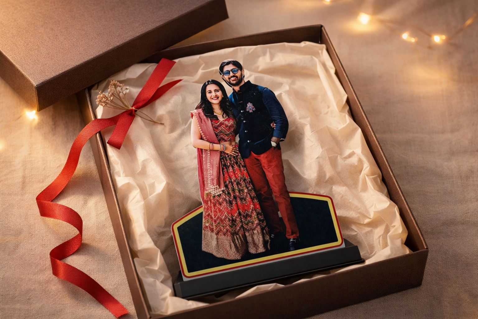 Personalized Couple Photo Stand – Premium Cutout Keepsake