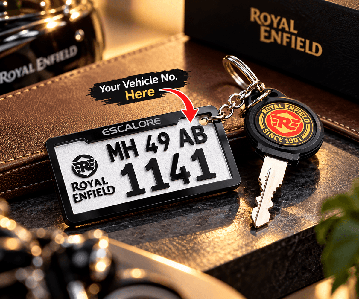 Personalized Vehicle Number Plate Keychain