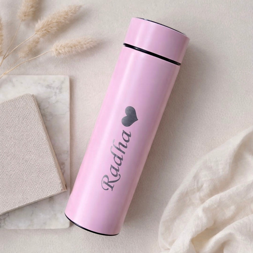 Personalized Name Temperature Bottle – Matte Stainless Steel | Custom Gift