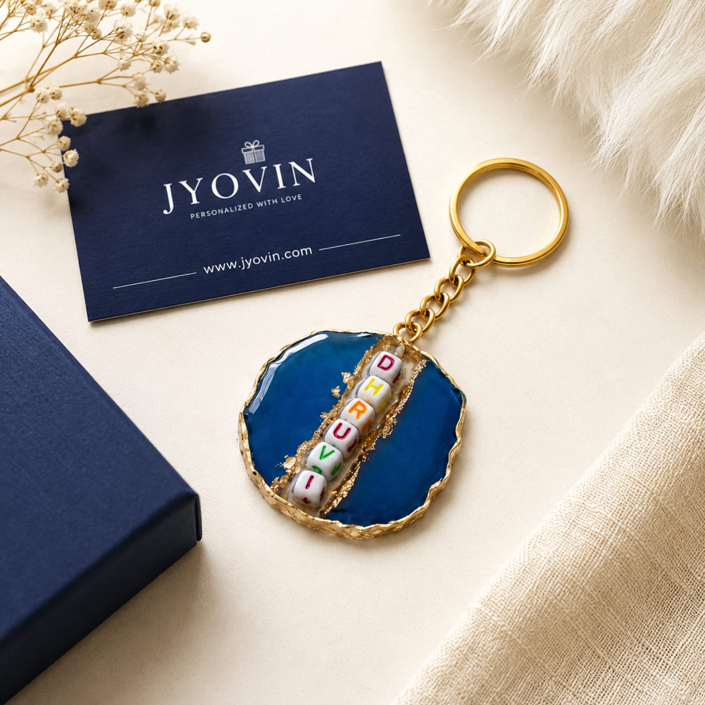 Resin Bid Keychain
