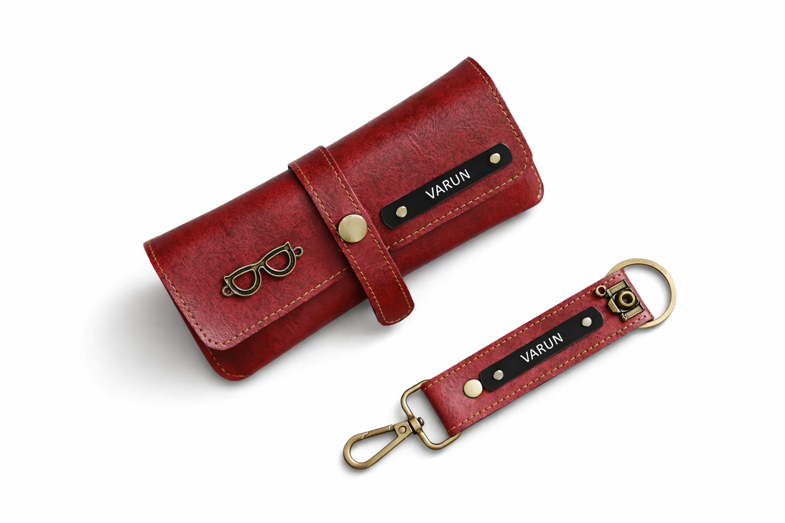 Personalized Leather Sunglass & Spectacle Case – Name Engraved