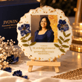 Personalized Resin Photo Frame with Preserved Flowers | Custom Gift