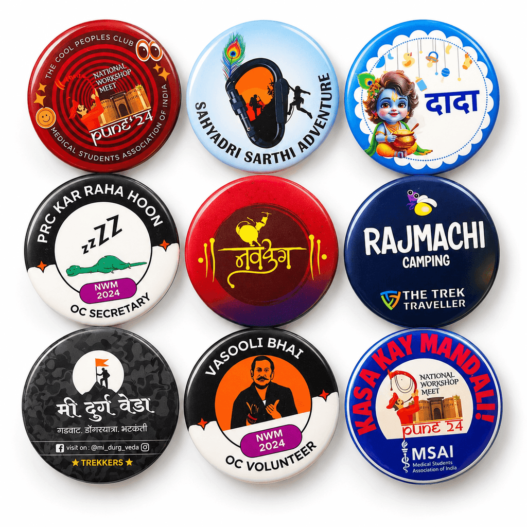Customized Round Badges with Photo, Logo & Text | Jyovin