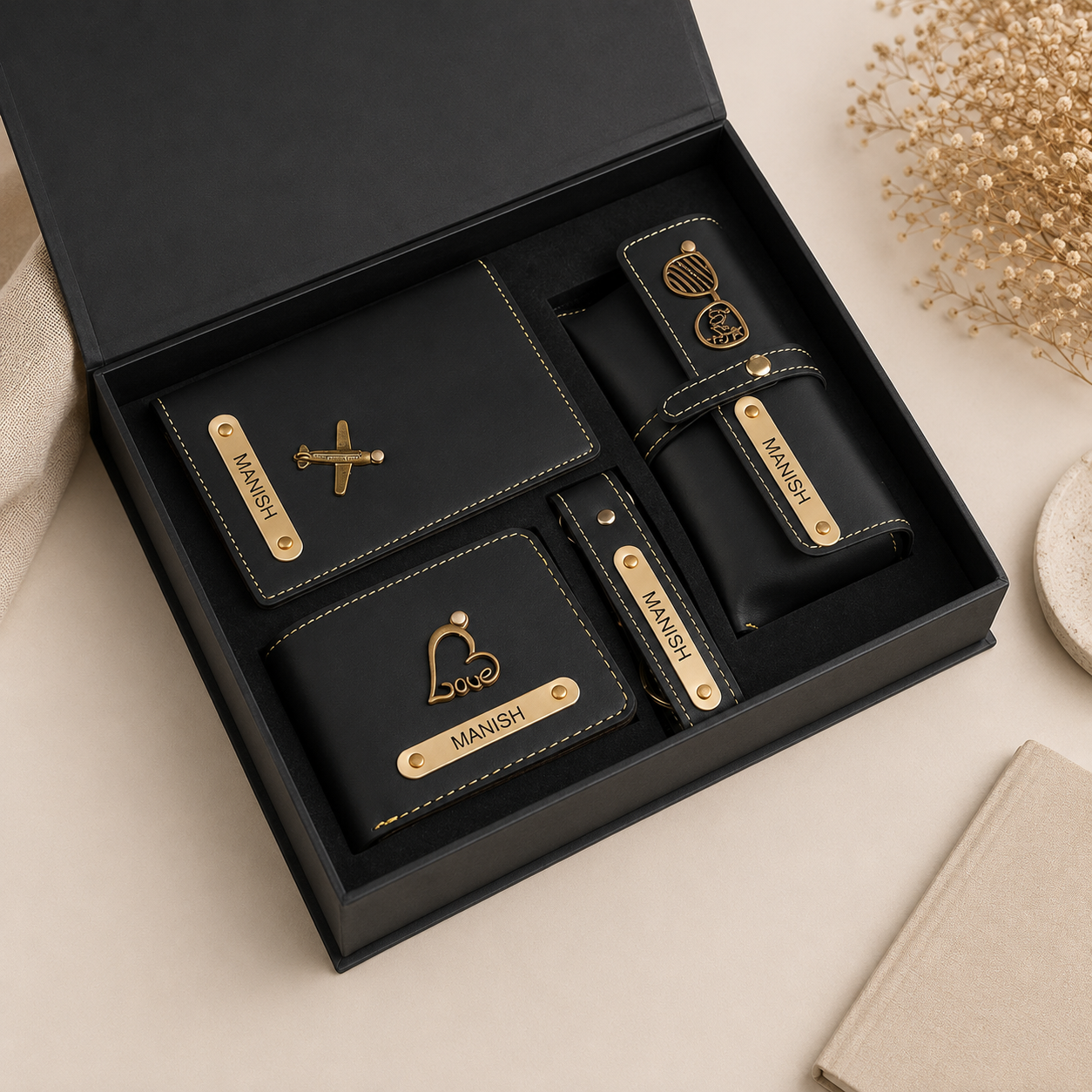 Personalized Men’s Gift Hamper | Premium Leather Gift Set with Name