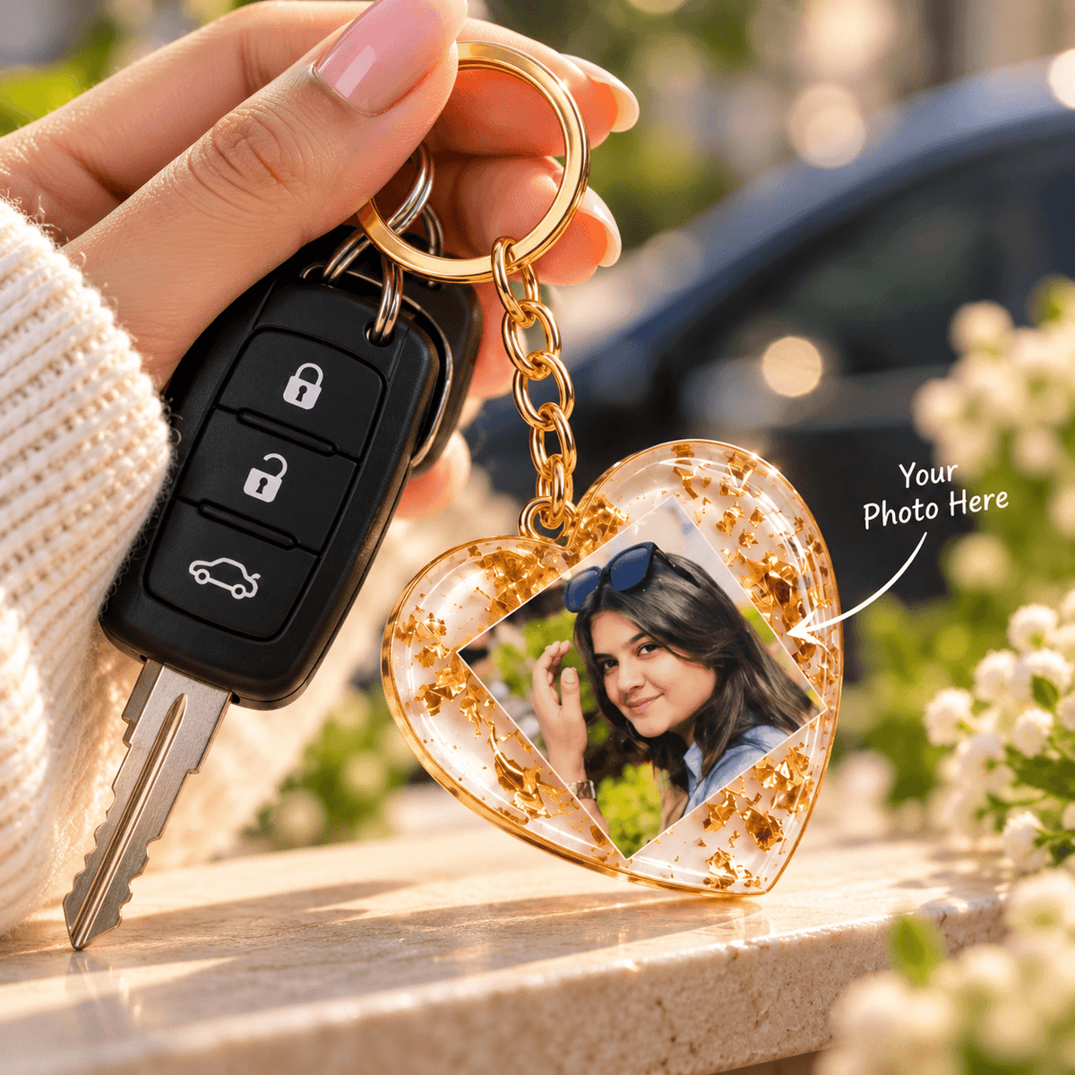Resin Bid Keychain