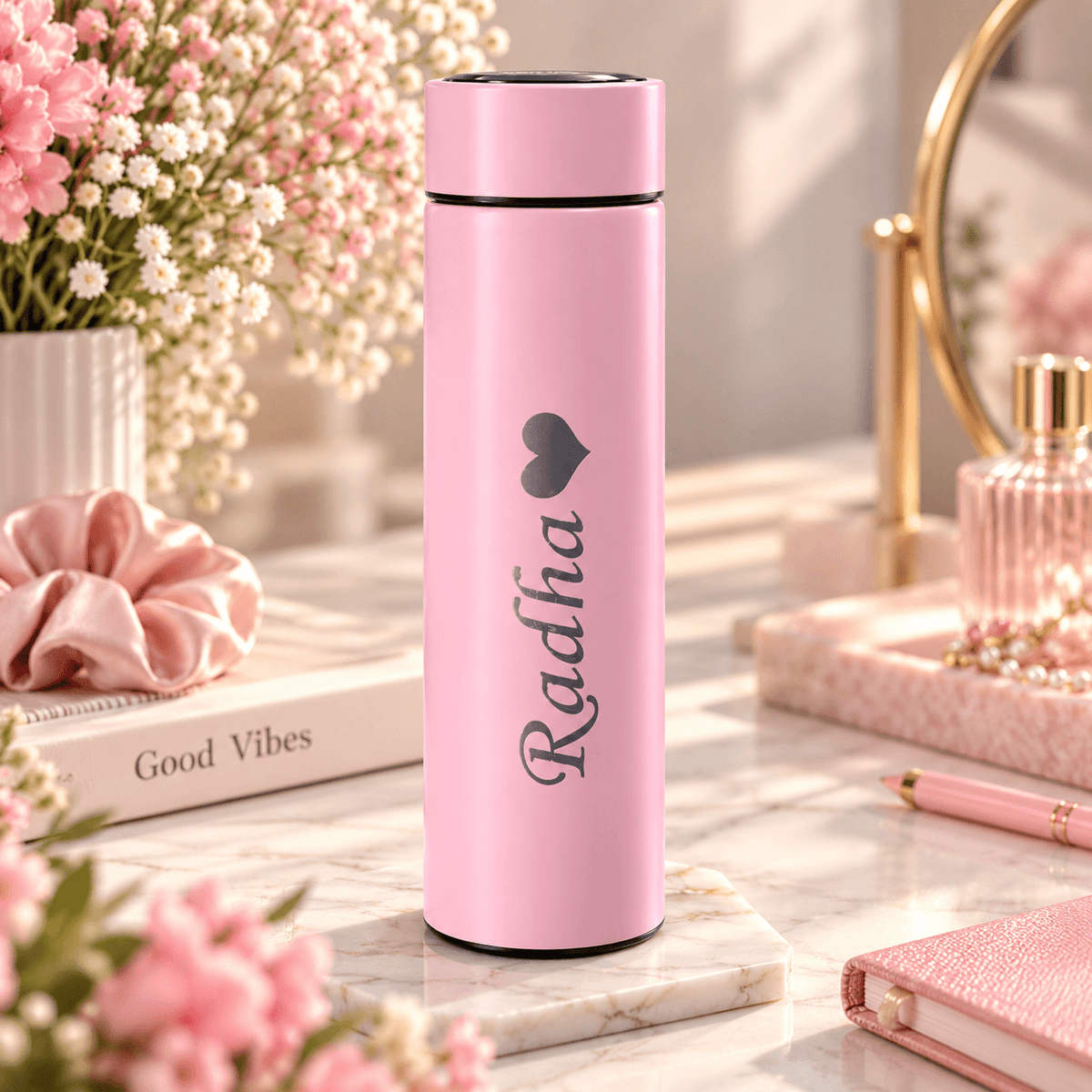 Personalized Name Temperature Bottle – Matte Stainless Steel | Custom Gift