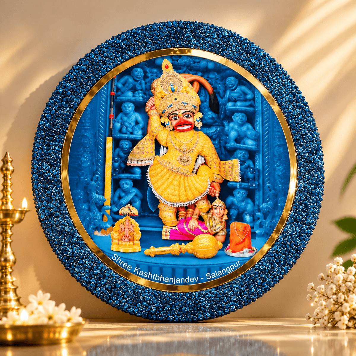 Kashtbhanjan Dev Salangpur Premium Epoxy Resin Wall Frame | Custom Sizes