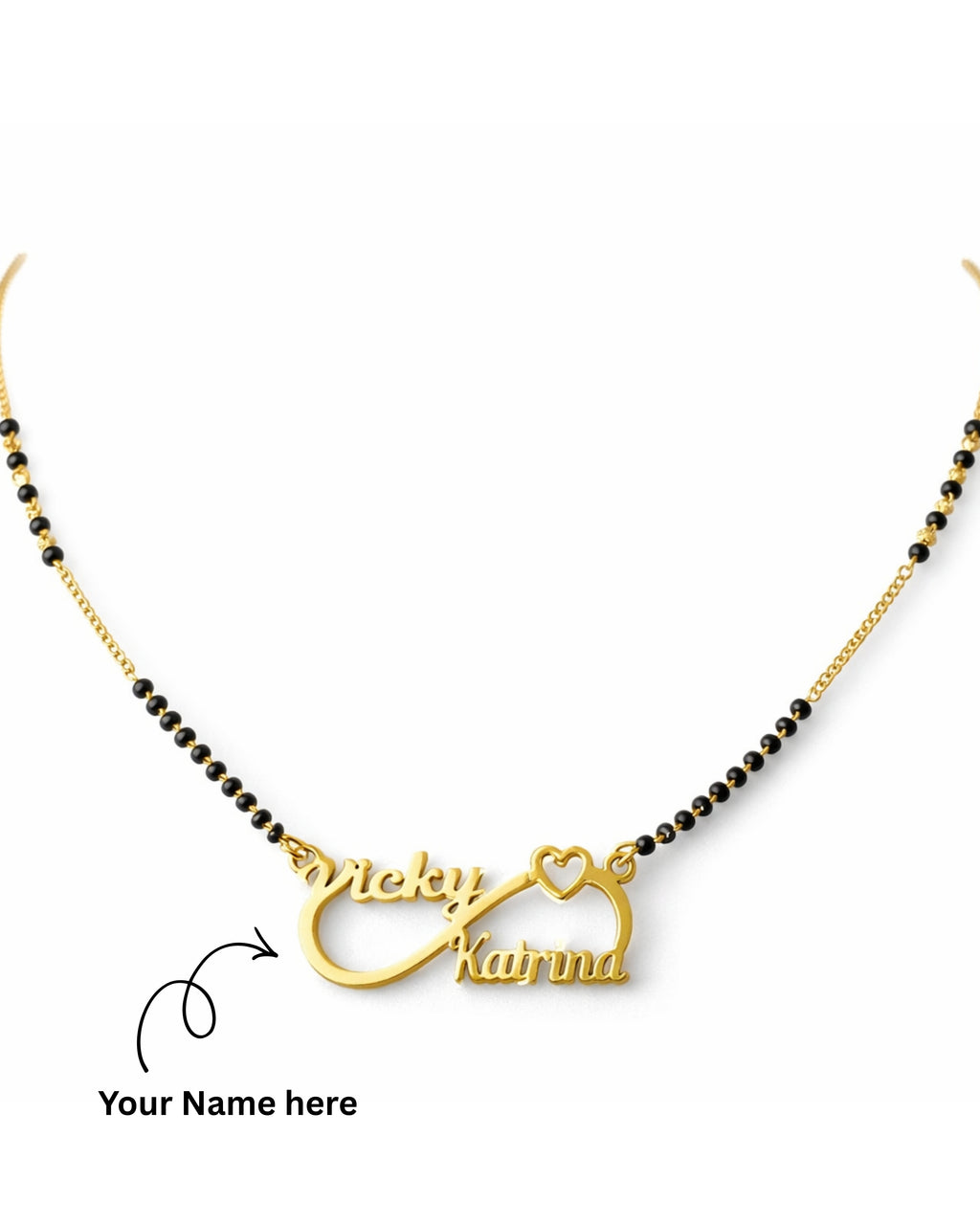 Customized Couple Name Mangalsutra Necklace