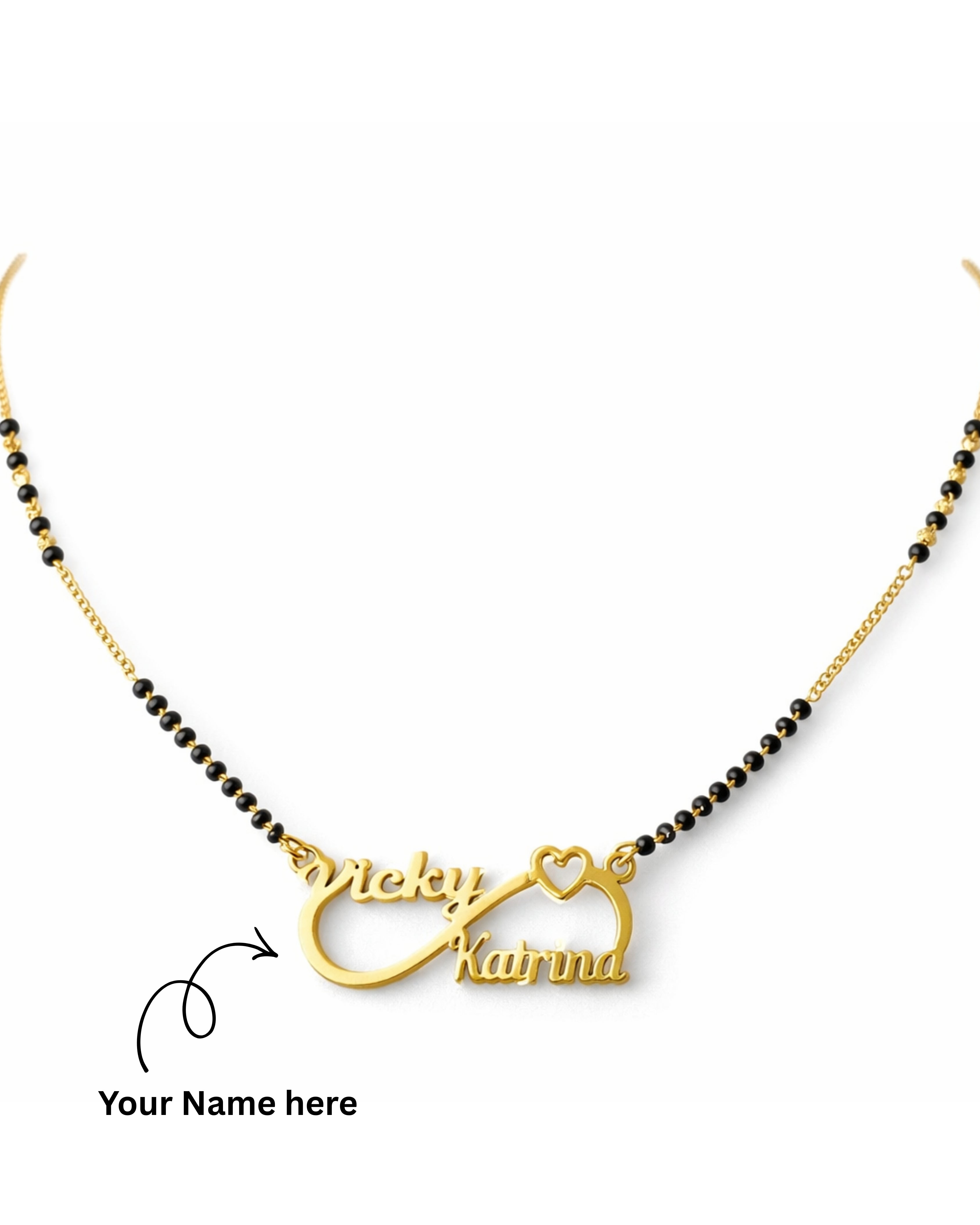 Customized Couple Name Mangalsutra Necklace