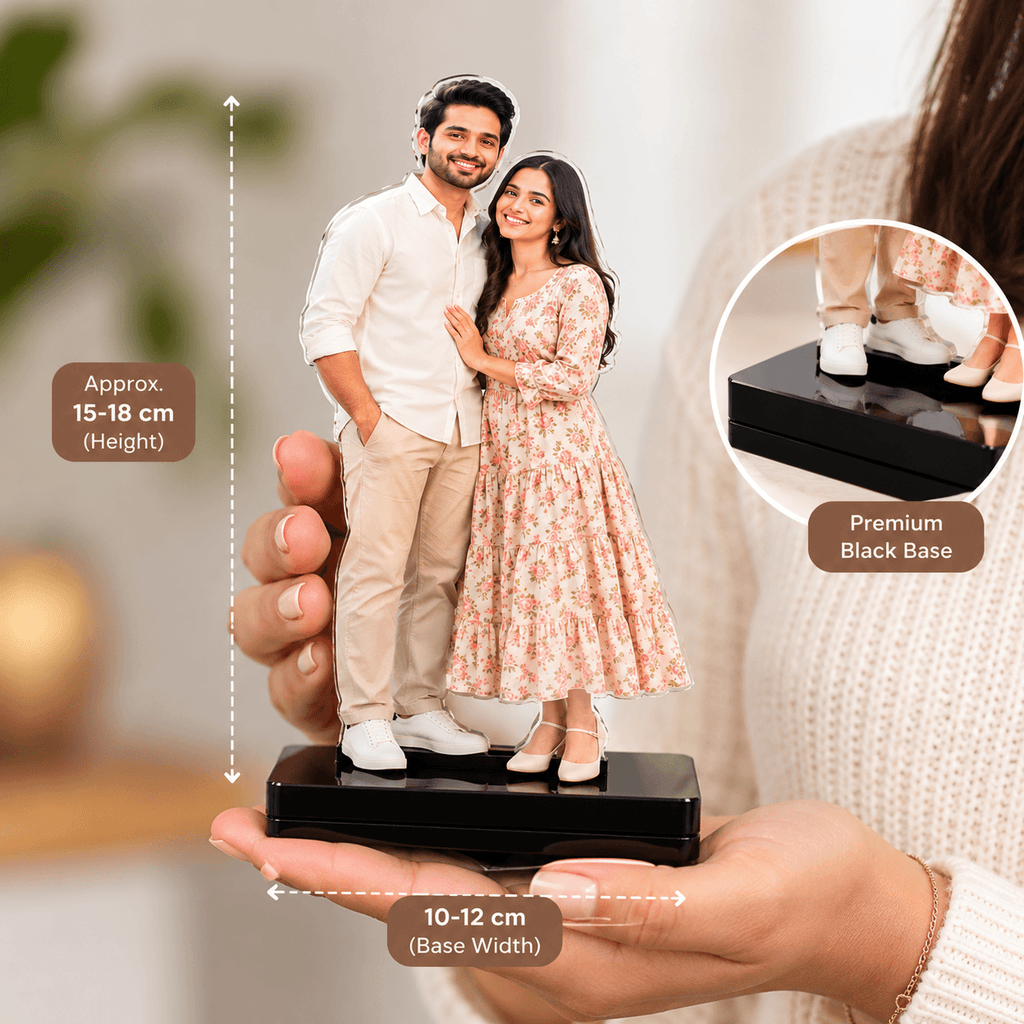 Personalized Photo Cutout Standee with Black Base | Custom Photo Gift