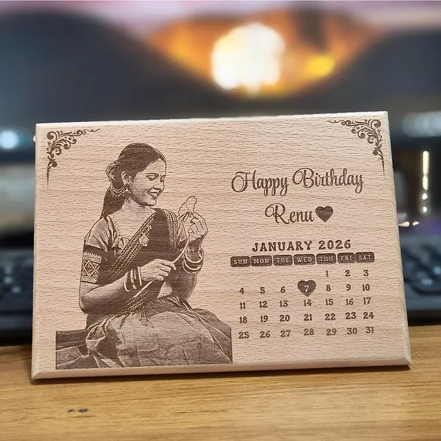 Custom Wooden Photo Engraving Frame – Premium Gift