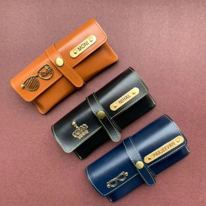 Personalized Leather Sunglass & Spectacle Case – Name Engraved