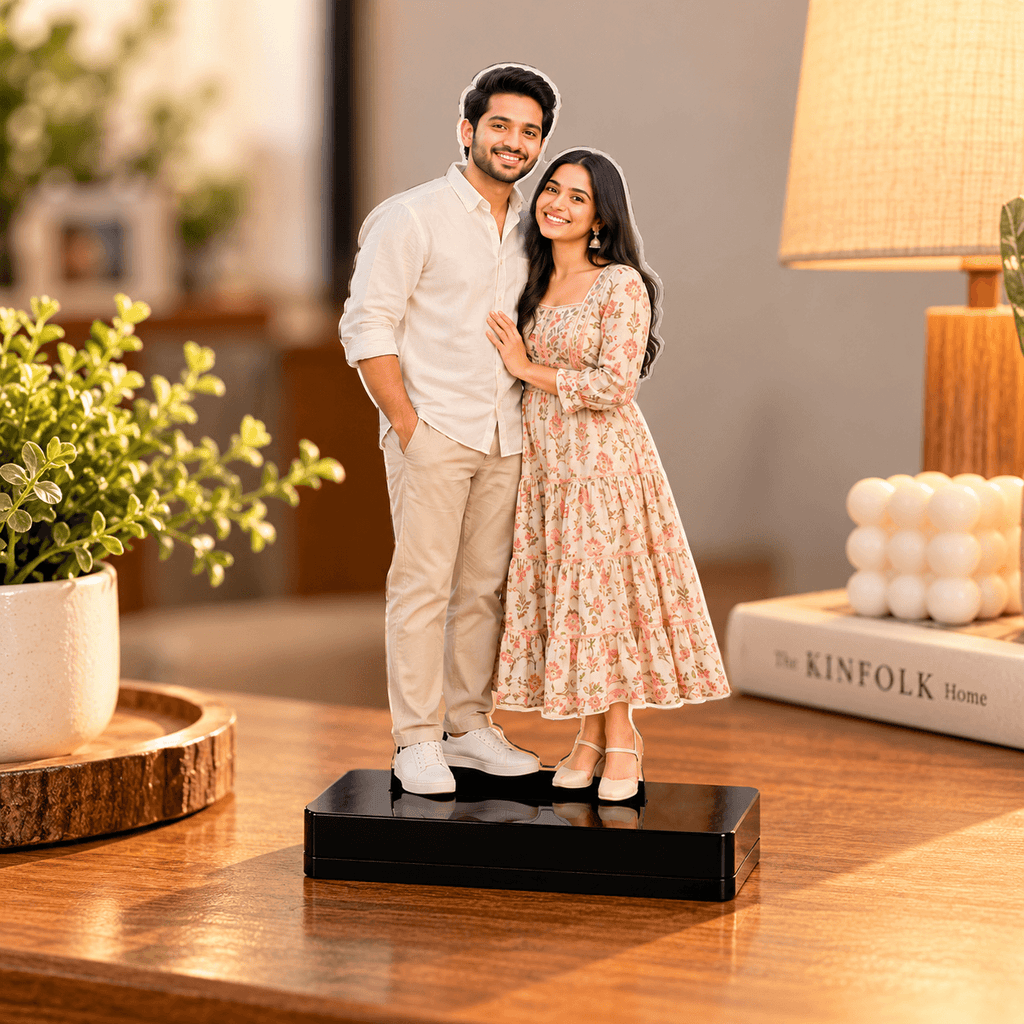 Personalized Photo Cutout Standee with Black Base | Custom Photo Gift