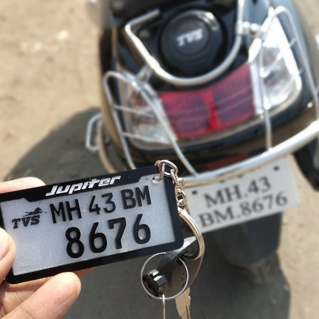 Personalized Vehicle Number Plate Keychain