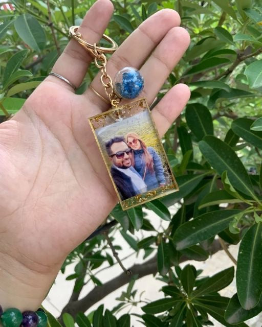 Resin Photo Keychain – Custom Photo Keyring Gift