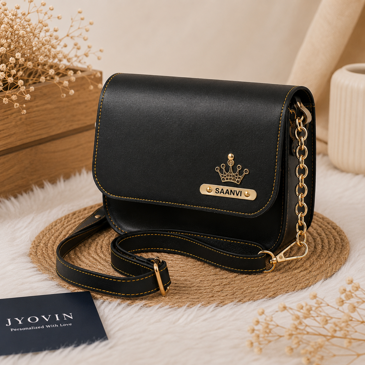 Personalized Sling Bag – Custom Name & Charm