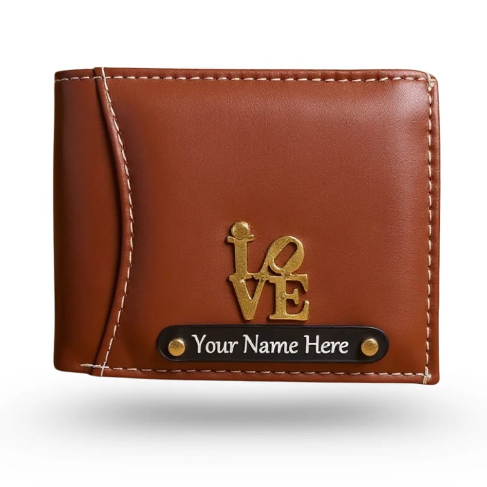 Personalized Leather Wallet with Name & Symbol