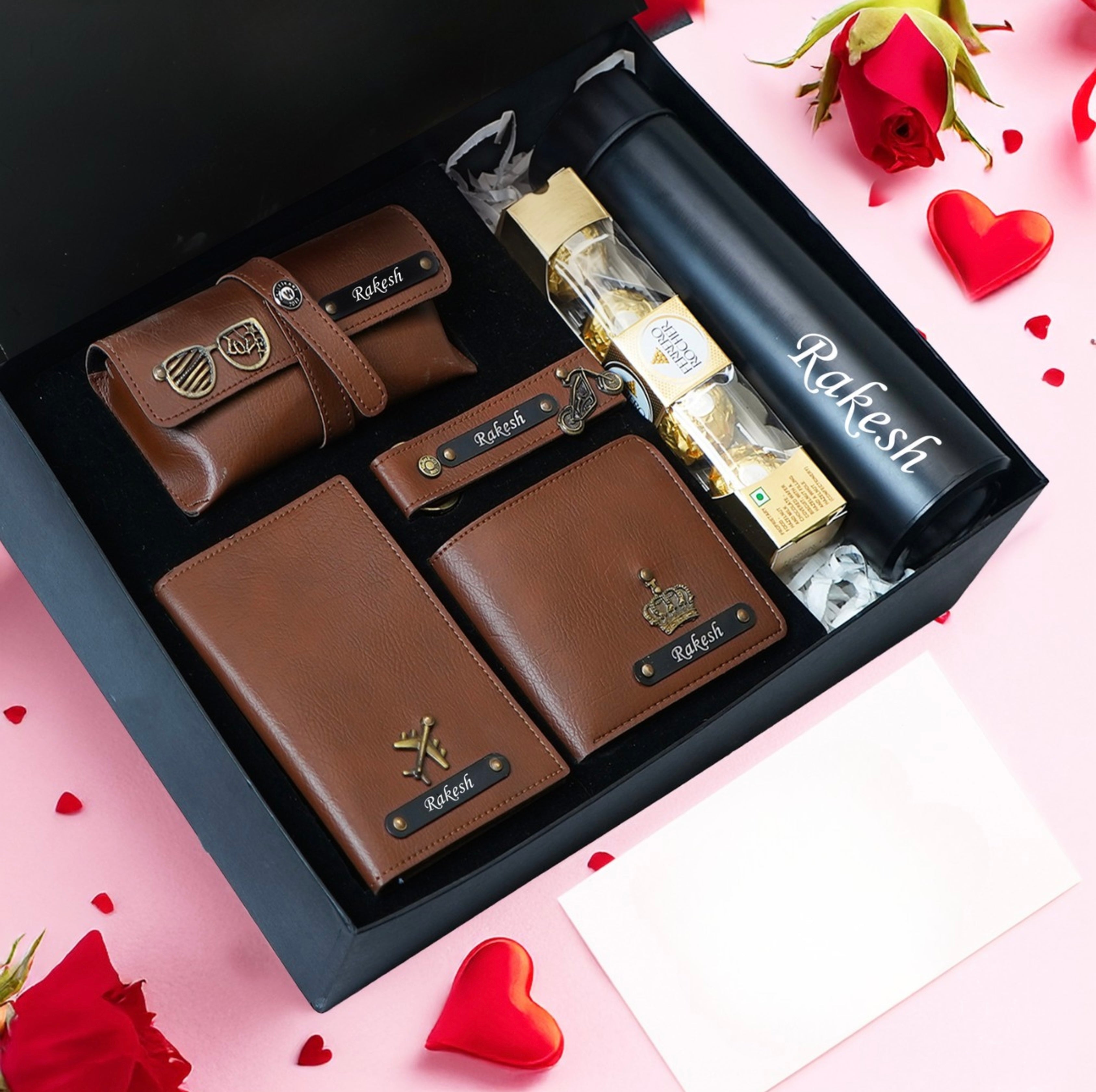 Personalized Men’s Gift Hamper – Wallet Combo with Name Engraving