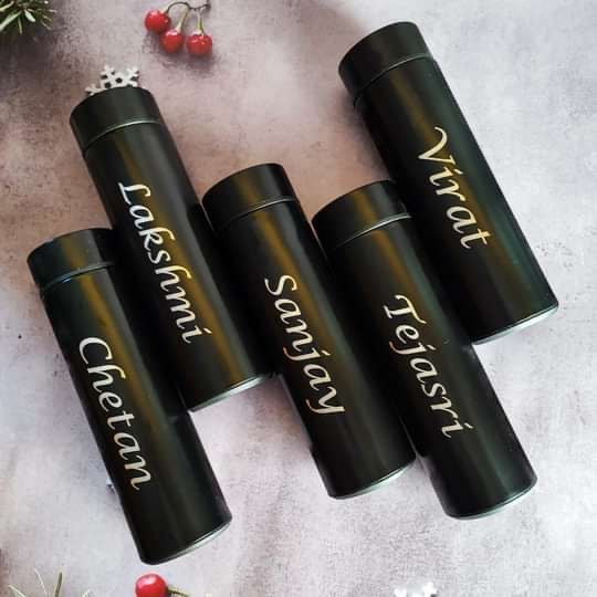 Personalized Name Temperature Bottle – Matte Stainless Steel | Custom Gift
