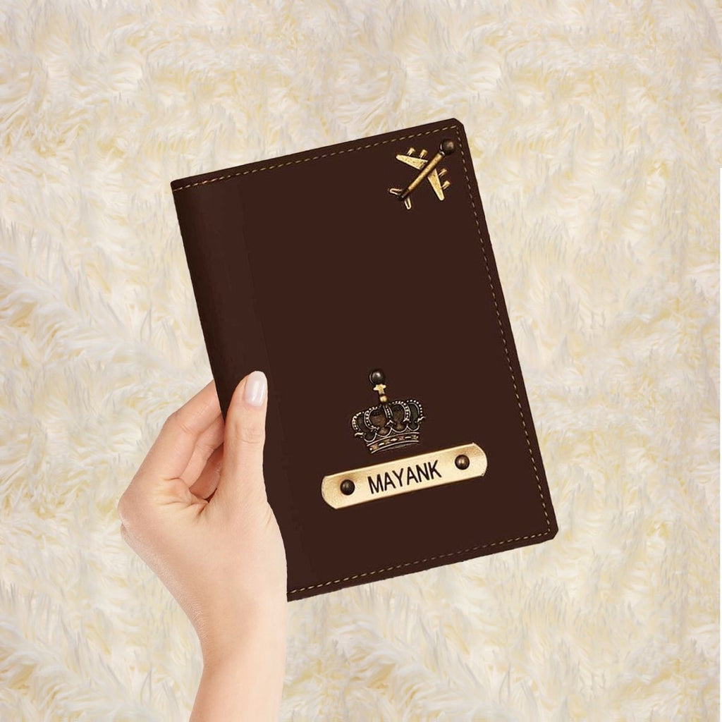 Personalized Leather Passport Cover with Name & Charms | Travel Gift