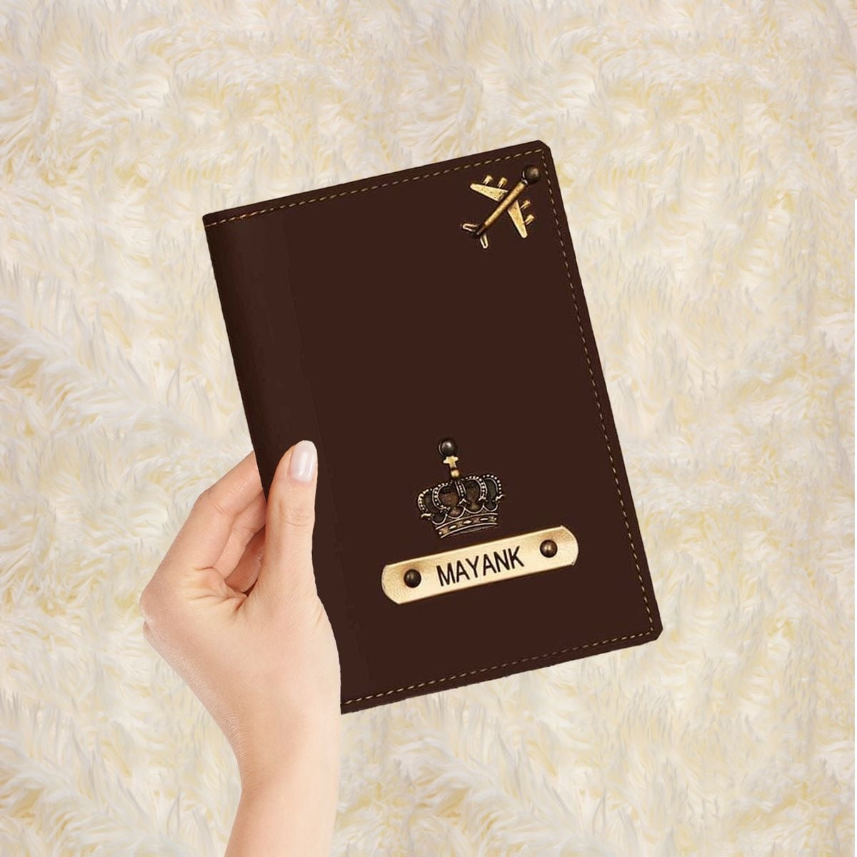 Personalized Leather Passport Cover with Name & Charms | Travel Gift