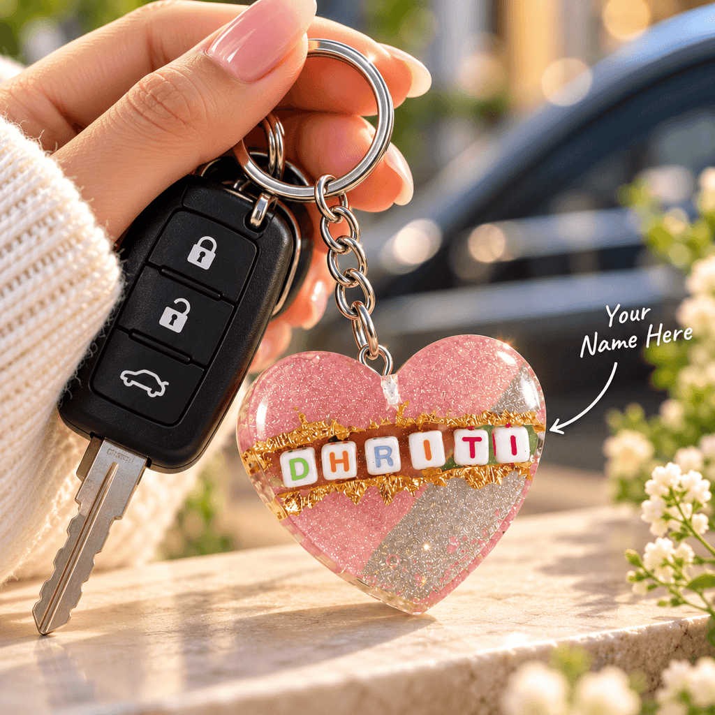 Resin Bid Keychain
