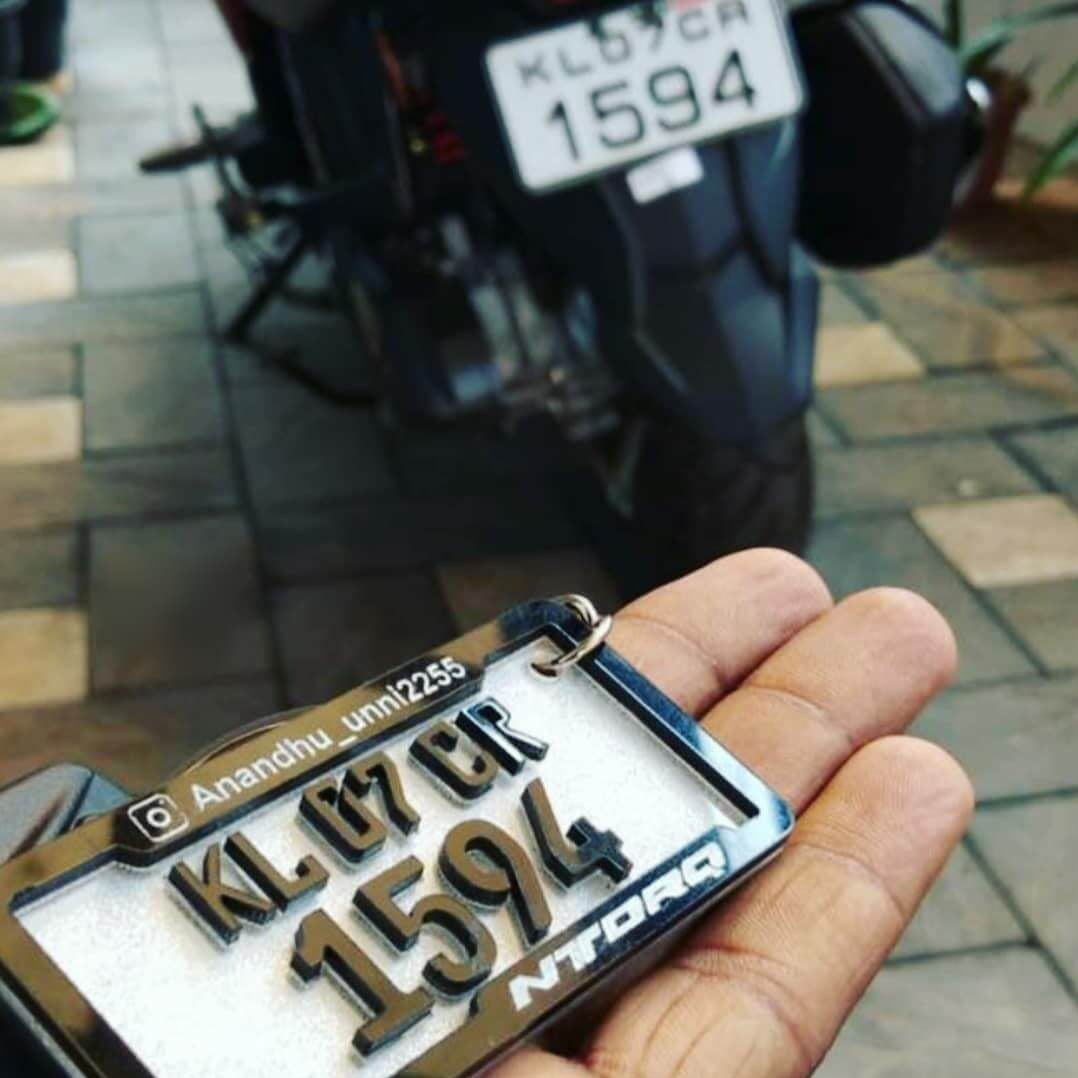 Personalized Vehicle Number Plate Keychain