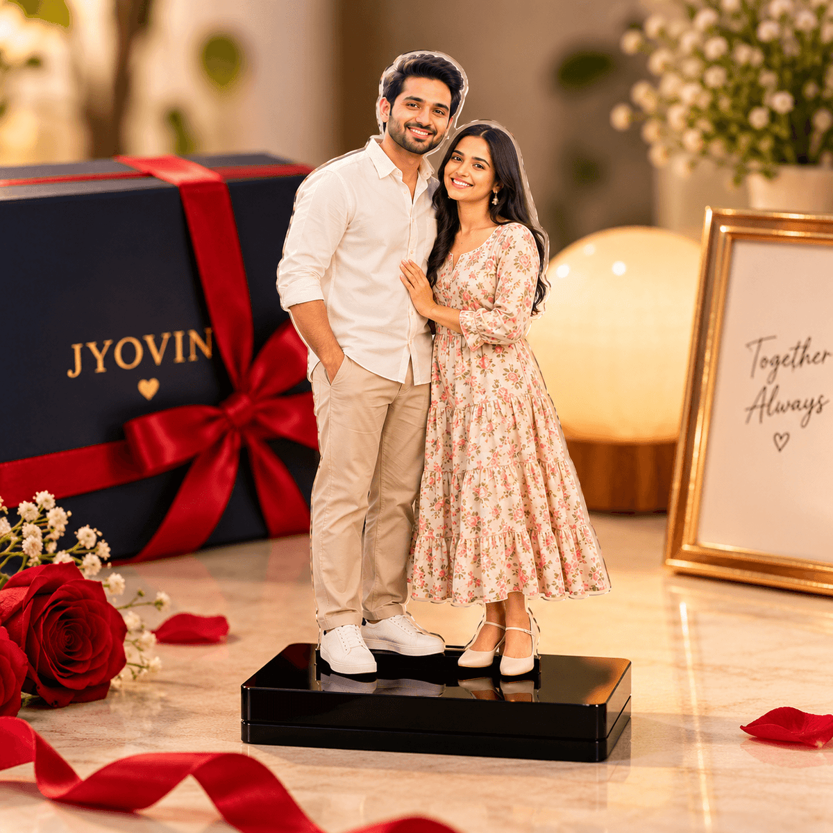 Personalized Photo Cutout Standee with Black Base | Custom Photo Gift