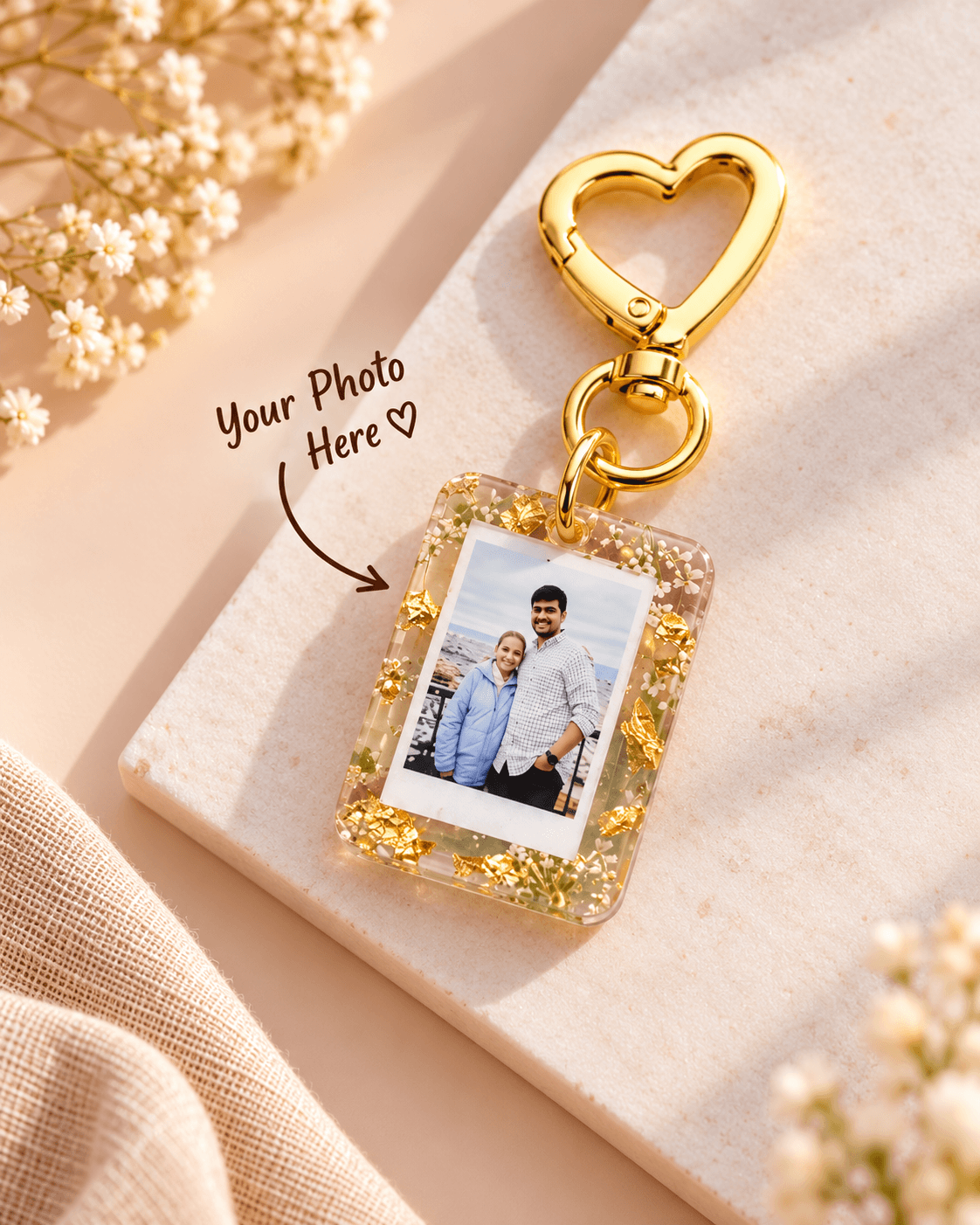 Personalized Resin Photo Keychain