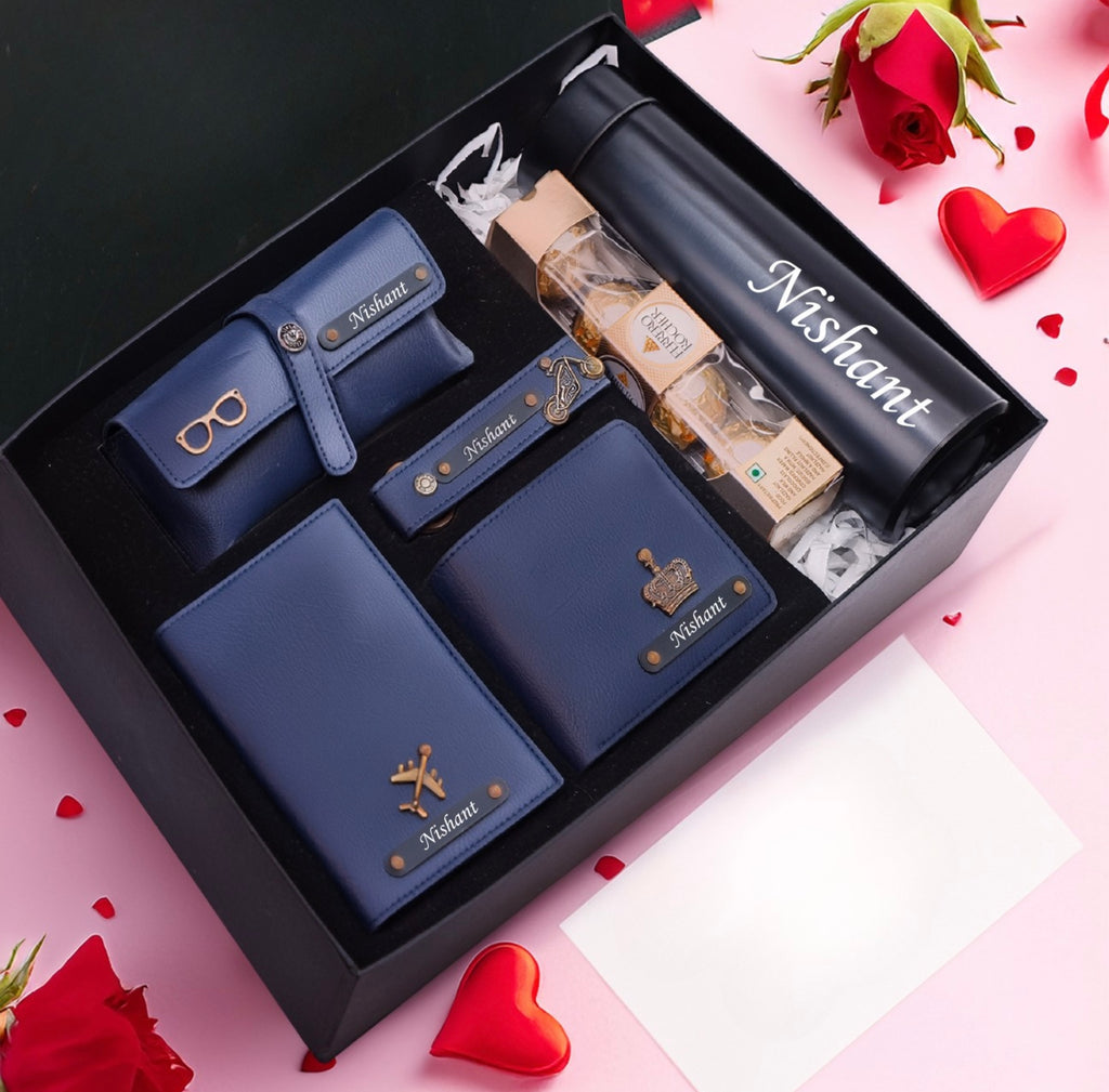Personalized Men’s Gift Hamper – Wallet Combo with Name Engraving