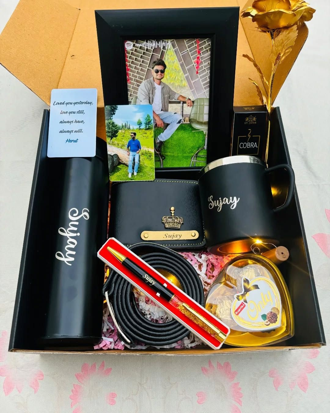 Luxury Personalized Gift Box for Him – Complete Memory Hamper