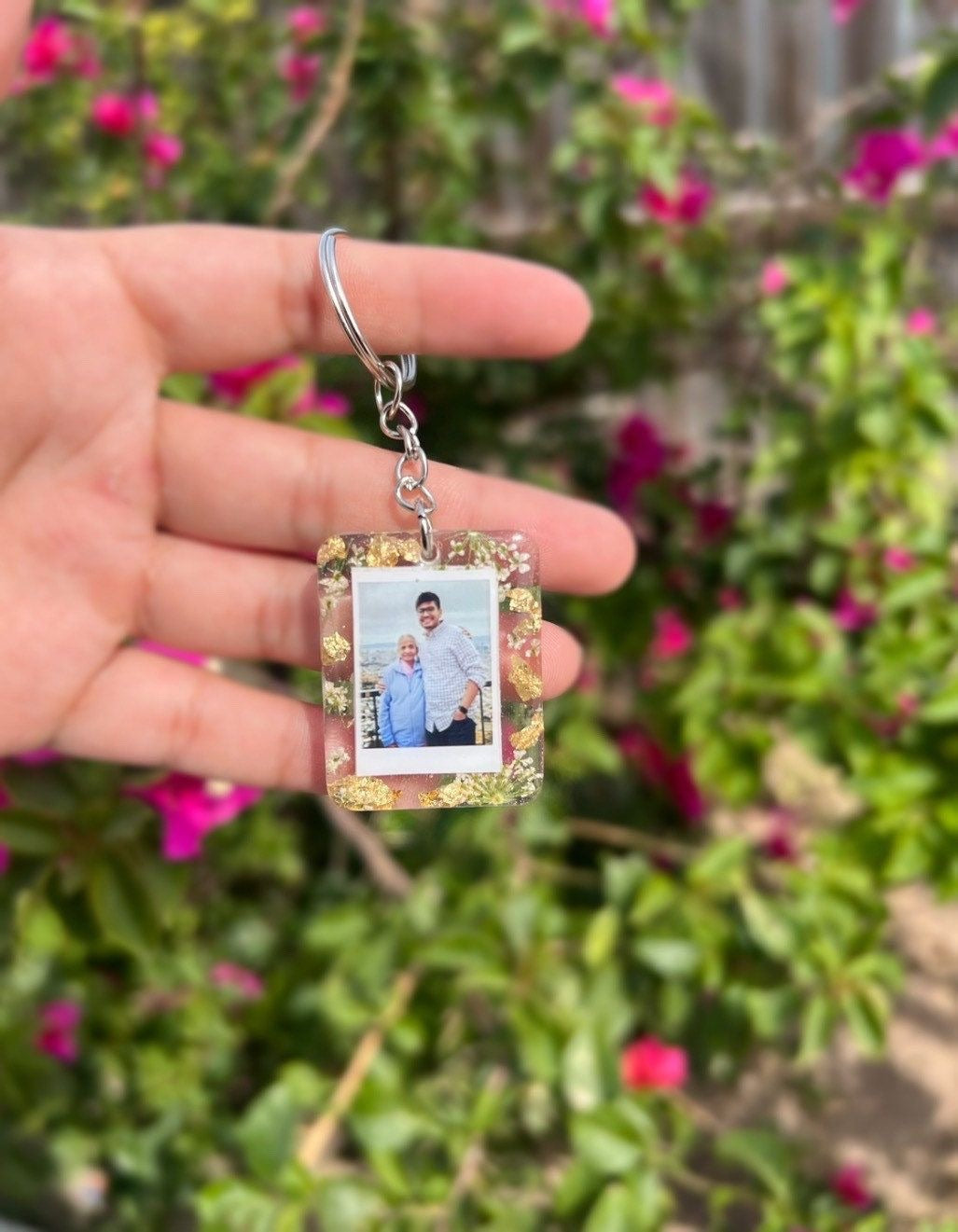 Resin Photo Keychain – Custom Photo Keyring Gift