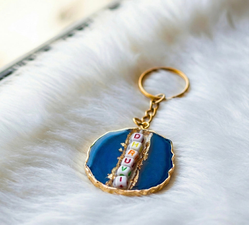 Resin Bid Keychain