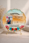 Personalized Resin Photo Frame with Calendar & Name | Custom Gift