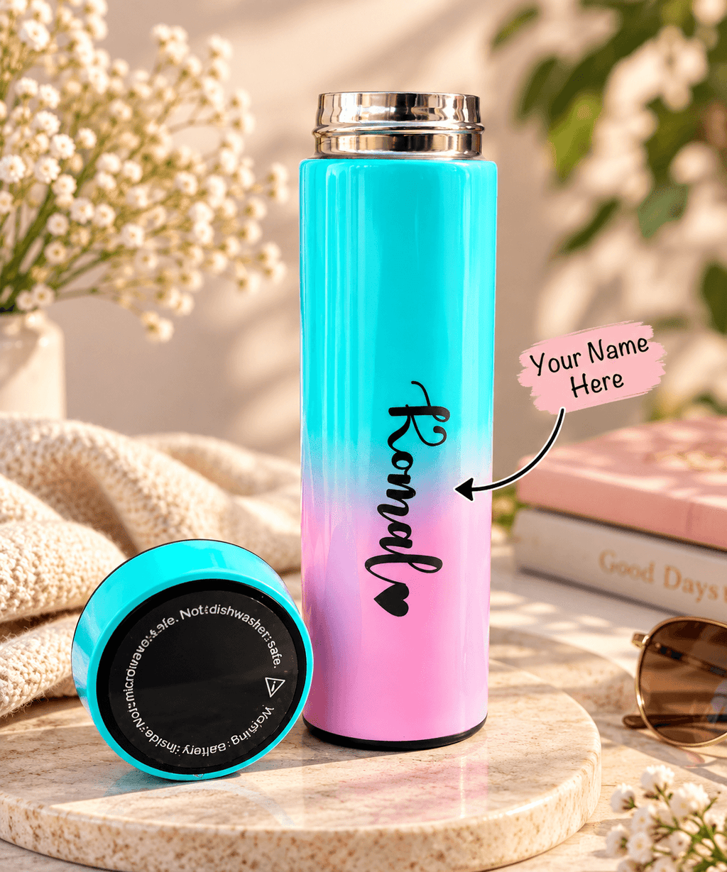 Personalized Gradient Stainless Steel Water Bottle – Custom Name Gift