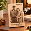 Custom Wooden Photo Engraving Frame – Premium Gift