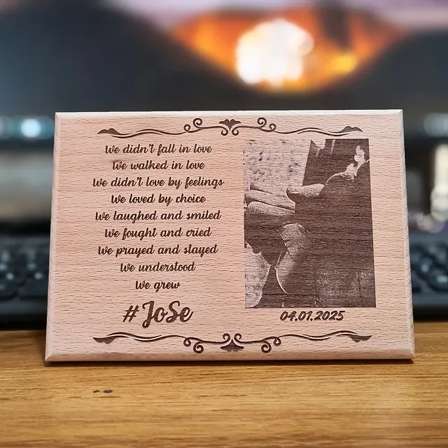 Custom Wooden Photo Engraving Frame – Premium Gift
