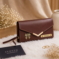 Personalized Envelope Clutch Wallet with Name Plate