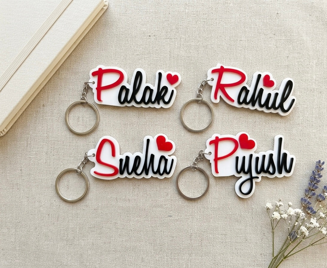 Personalized Name Keychain | Custom Acrylic Name Keyring