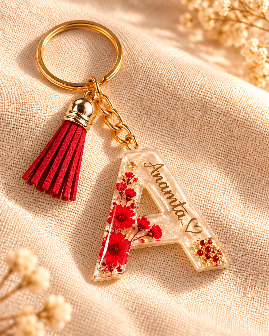 Personalized Resin Alphabet Keychain with Name | Jyovin