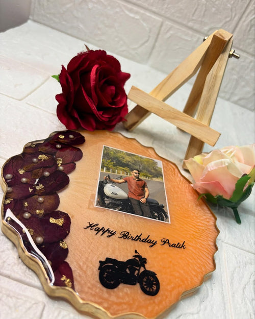 Customized Mini Resin Photo Frame with Photo & Name