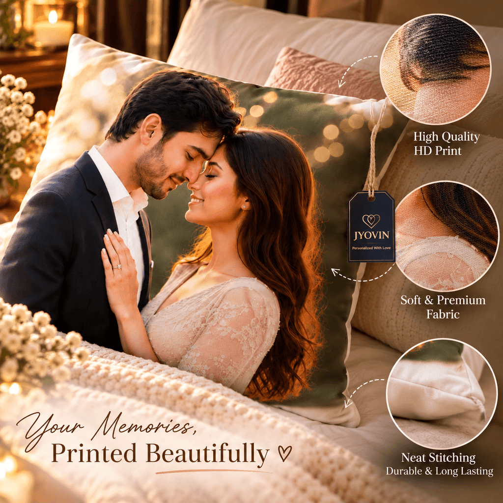 Personalized Photo Cushion | Custom Couple Photo Cushion – JYOVIN