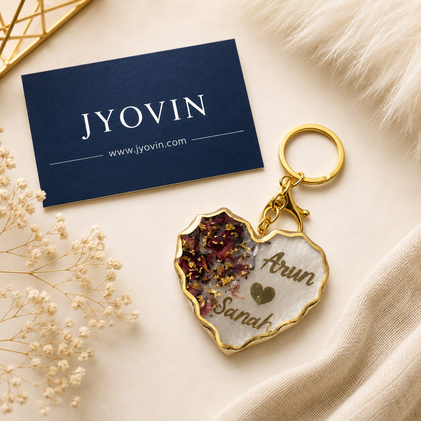 Resin Bid Keychain