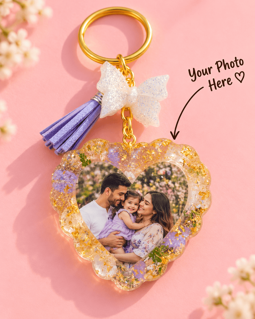 Personalized Resin Photo Keychain