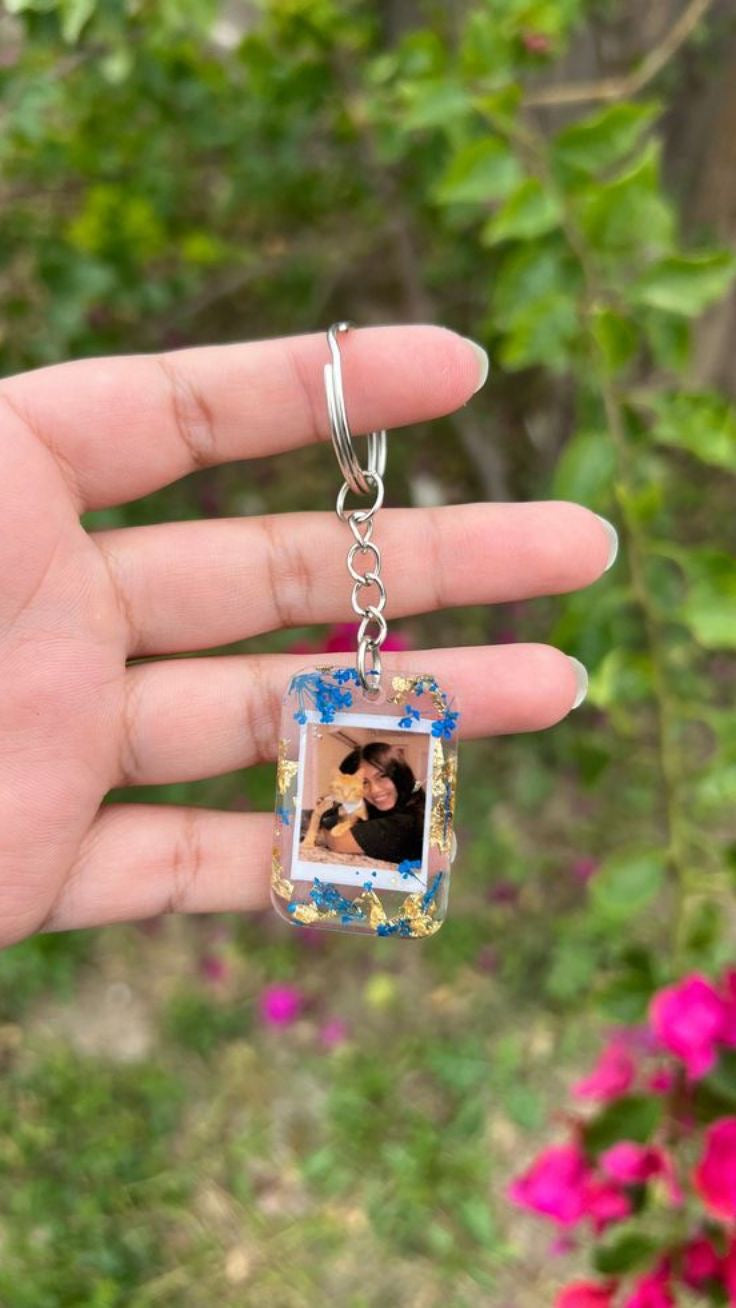 Resin Photo Keychain – Custom Photo Keyring Gift