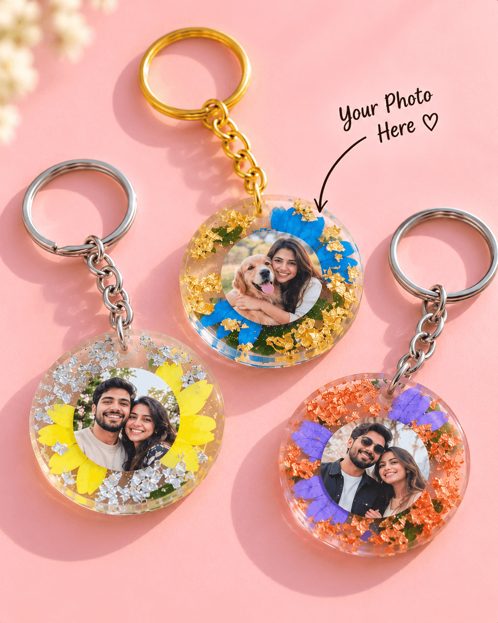 Personalized Resin Photo Keychain