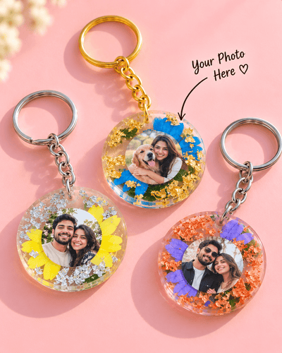 Personalized Resin Photo Keychain