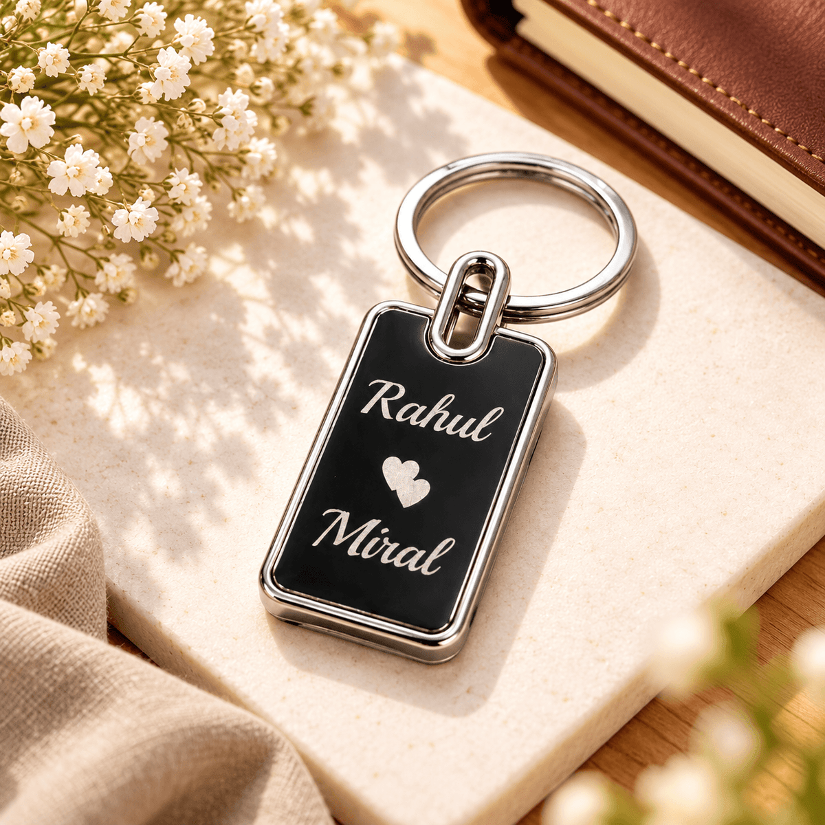 Customized Name Keychain | Personalized Metal Keyring Gift