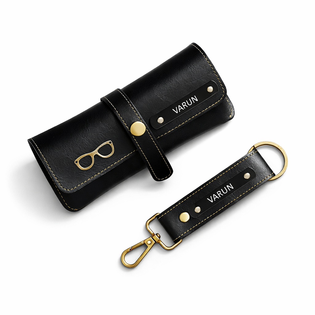 Personalized Leather Sunglass & Spectacle Case – Name Engraved